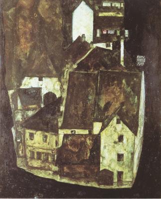 Egon Schiele Dead City III (mk12) Sweden oil painting art